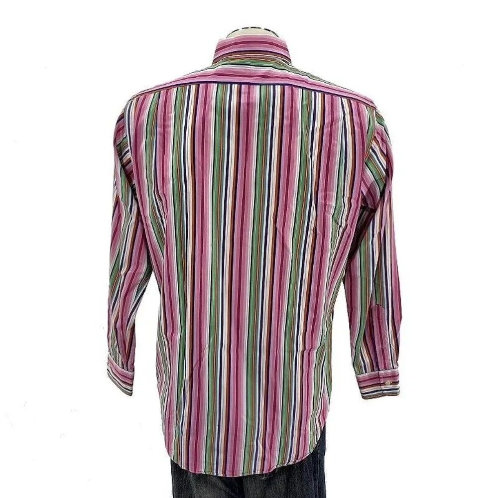Polo Ralph Lauren Curham Button Shirt‎ M Classic Fit Pink Dress Work Mens